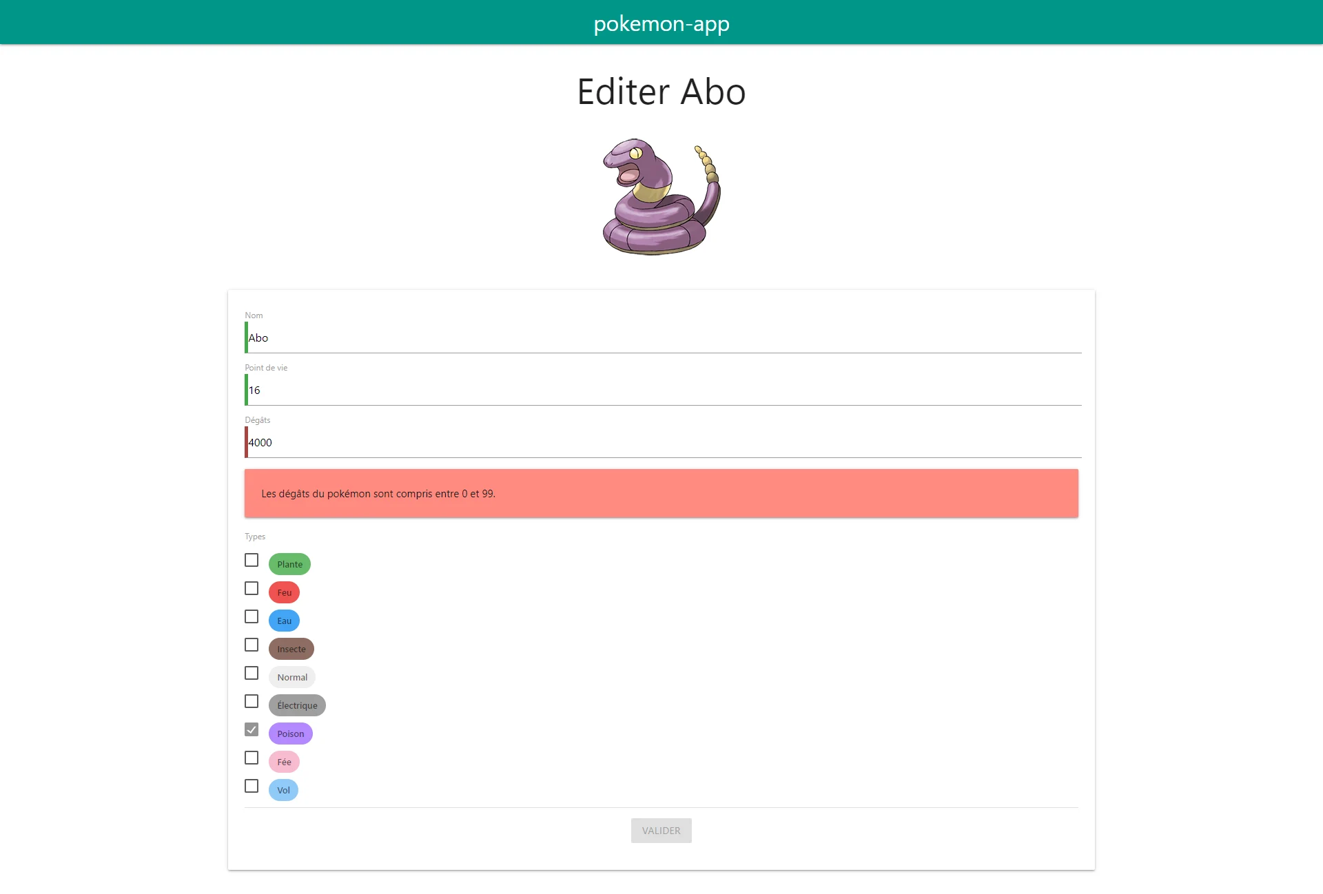 Screen capture of the website - will open an overlay on click