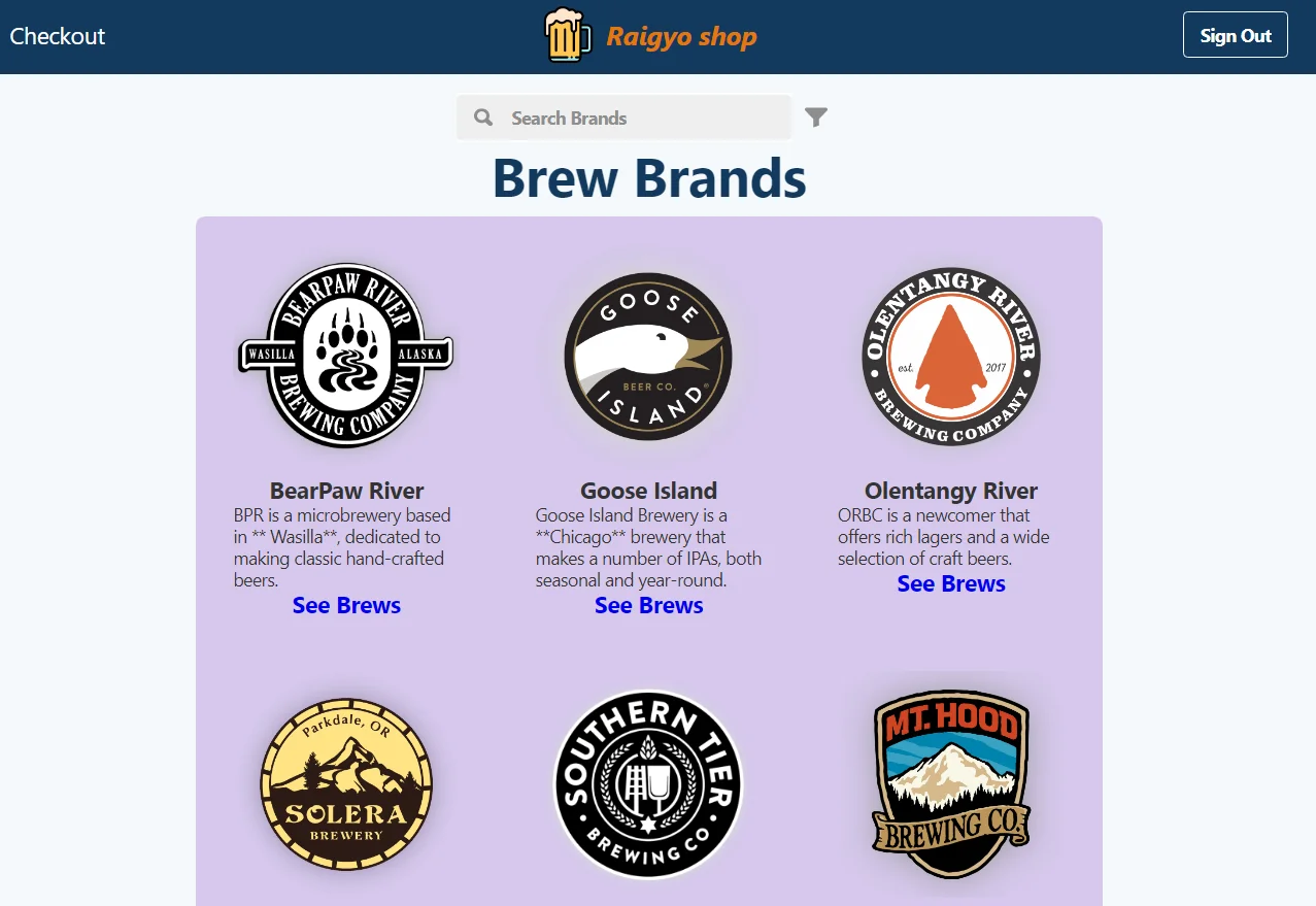 Screen capture of the website - will open an overlay on click