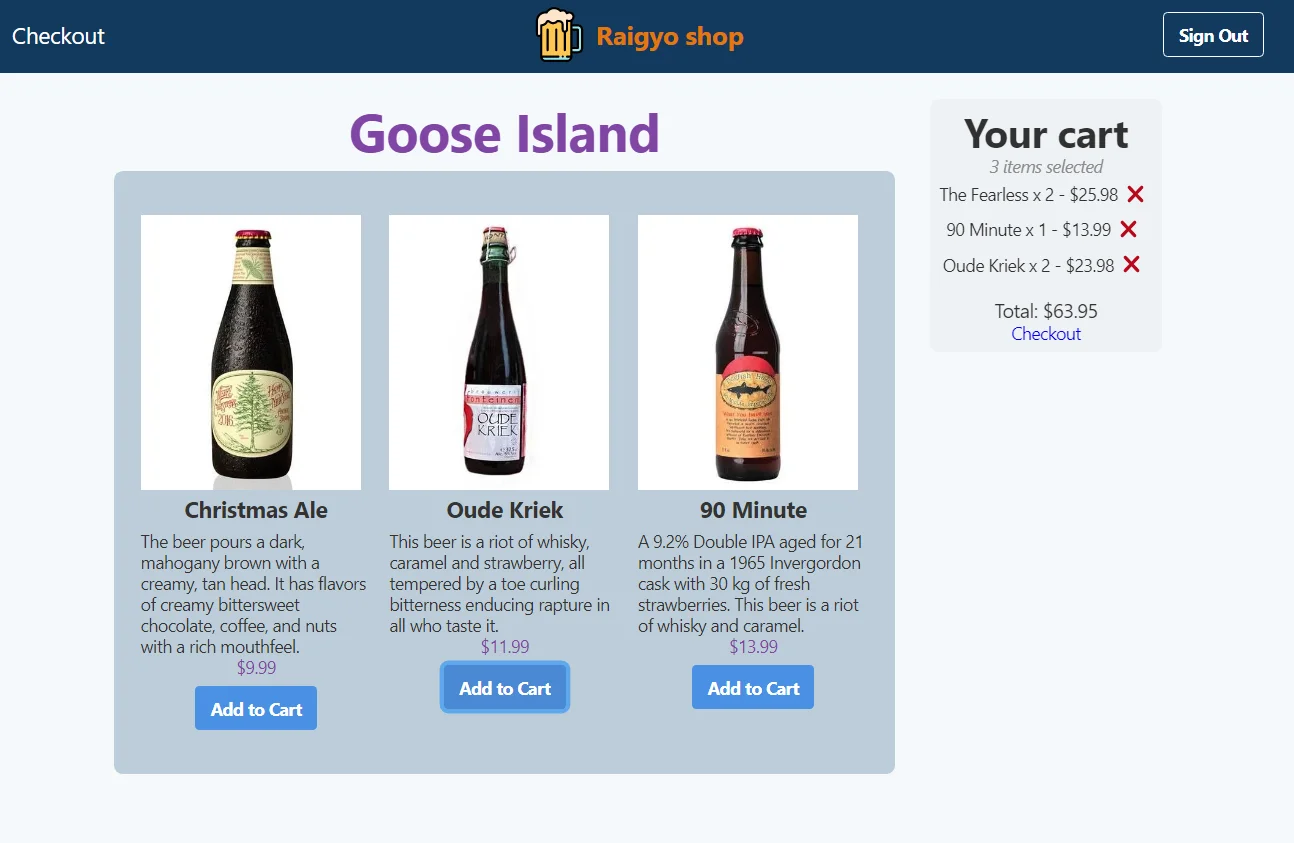 Screen capture of the website - will open an overlay on click